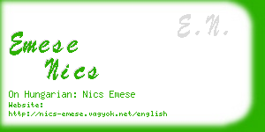 emese nics business card